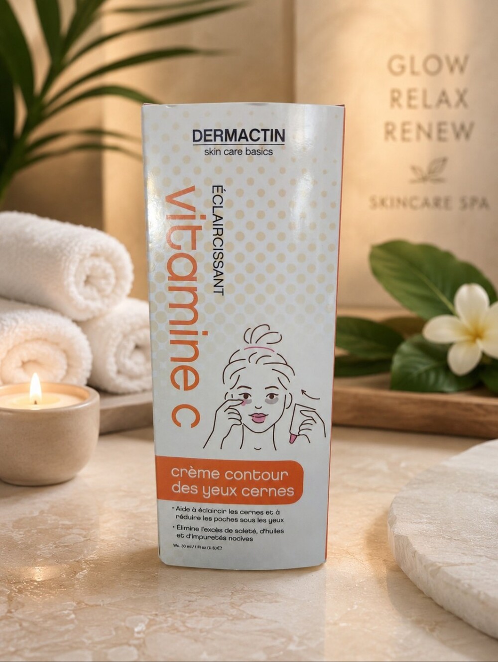 DERMACTIN Vitamin C Under Eye Cream | Brightening Eye Contour Cream
